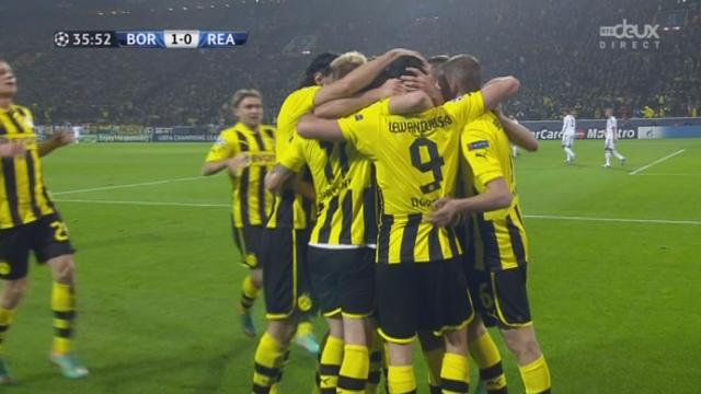 Borussia Dortmund - Real Madrid. Les Allemands ouvrent le score par Lewandowski (1-0)