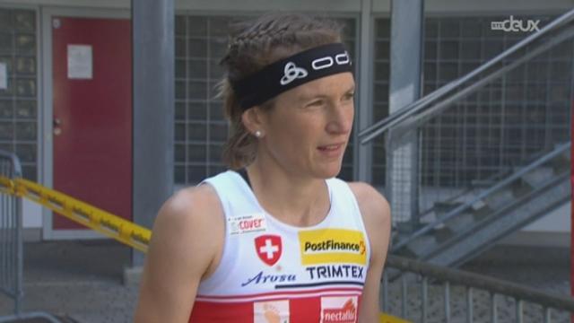 Lausanne (sprint): la grande favorite, Simone Niggli-Luder (SUI), au départ
