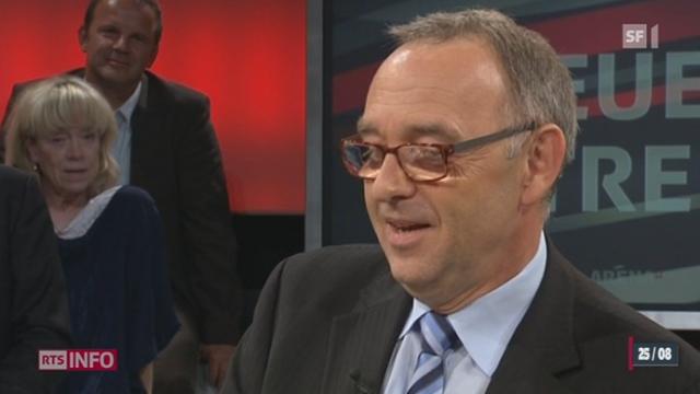 Le ministre des Finances de Rhénanie du Nord-Westphalie était invité vendredi à l'émission de la télévision alémanique "Arena"