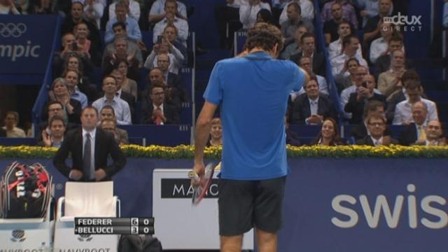 2e tour: Roger Federer (SUI) - Tomaz Bellucci (BRE). C'est fait pour le Suisse: 6-3 dans la manche initiale