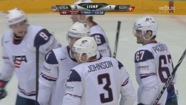 Groupe H (Helsinki). 7e tour. Suisse - USA. La Suisse patine. En 1 minute les Américains marquent deux buts par Stastny et Goligosky. C'est 4 à 1.