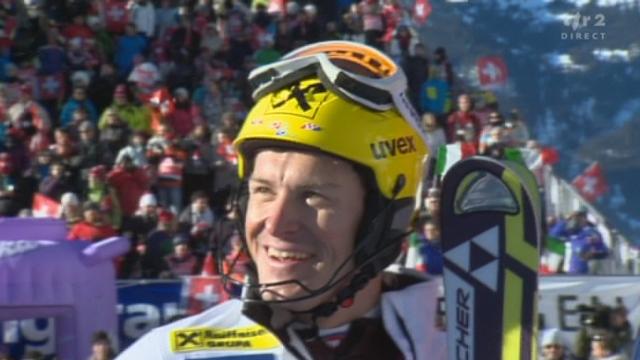 Ski Alpin / Slalom de Wengen: 2ème manche. Les favoris se disputent la première place. Kostelic remporte finalement le slalom