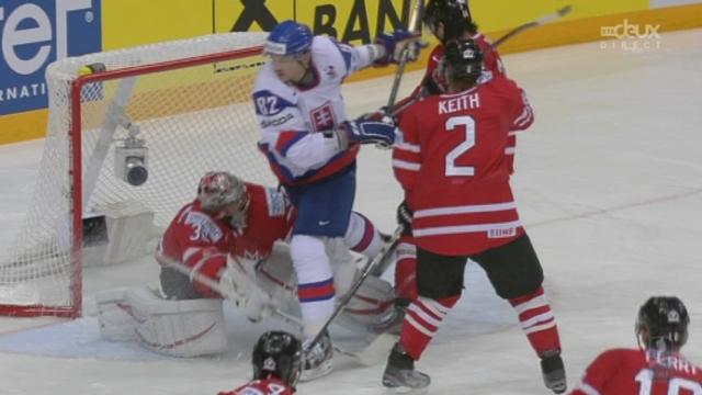 1er quart de finale. Canada - Slovaquie. Surprise: les Slovaques ouvrent le score à la 6e minute (0-1)