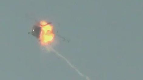 Destruction d'un hélicoptère syrien en plein vol