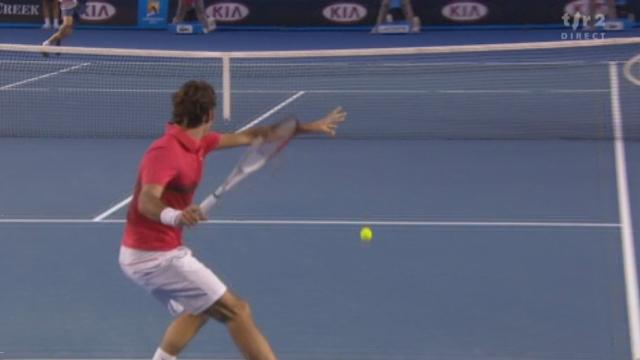 Tennis / Open d'Australie (1er tour): Kudryavtsev (RUS) - Federer (SUI). 2e manche. Superbes échanges à 5-7 1-2