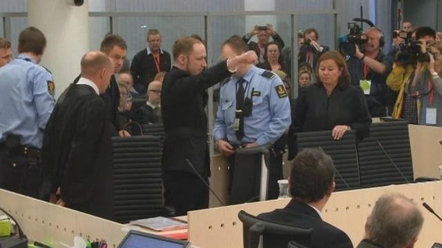Séquences choisies -Le salut d'extrême droite de Breivik