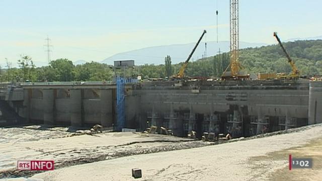 La vidange du barrage de Verbois se déroule en ce moment à Genève