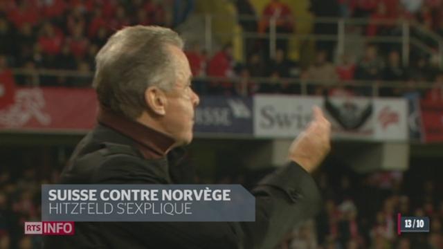 Ottmar Hitzfeld est sous le feu des critiques suite à son doigt d'honneur adressé à l'arbitre de la rencontre entre la Suisse et la Norvège