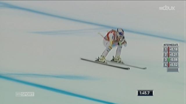 Ski alpin / 2ème descente de Lake Louise: l'Américaine Lindsey Vonn l'emporte sans surprise et la St-Gallloise Marianne Kaufmann-Abderhalden monte sur la 3e marche du podium