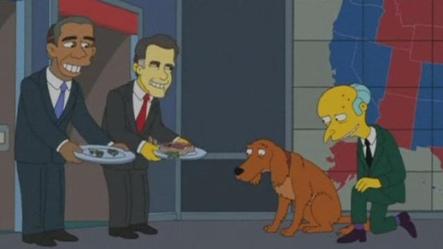 Les Simpsons organisent une élection Obama-Romney