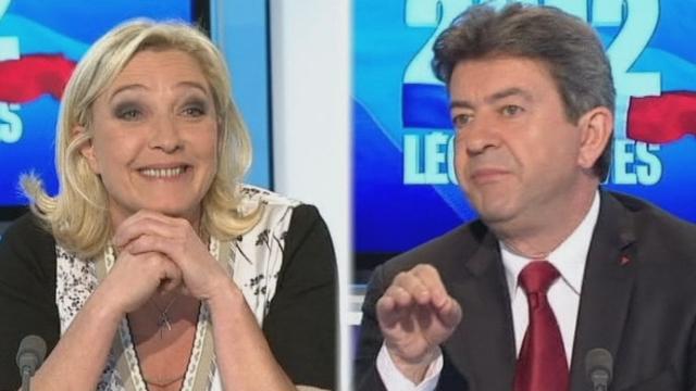 Débat télévisé Le Pen-Mélenchon très tendu samedi