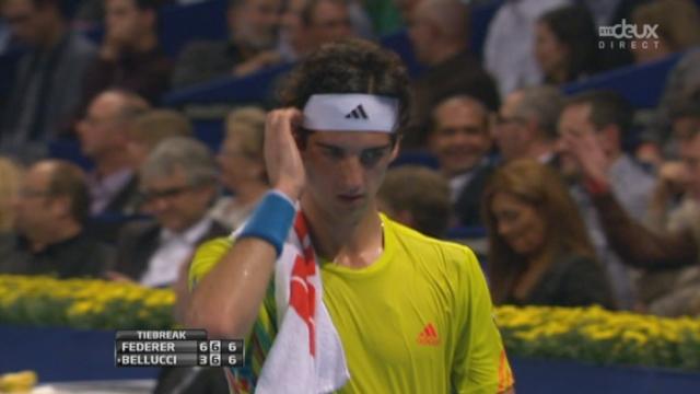 2e tour: Roger Federer (SUI) - Tomaz Bellucci (BRE). La 2e manche se joue au tie-break. Le Brésilien galvaude 4 balles de set, mais finit par s'en procurer une 5e (6-3 6-7). Il y aura une manche décisive