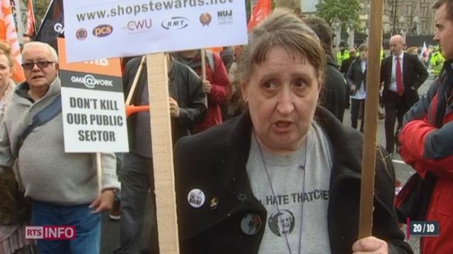 Grande-Bretagne: des centaines de milliers de personnes ont protesté ce samedi contre les politiques d'austérité