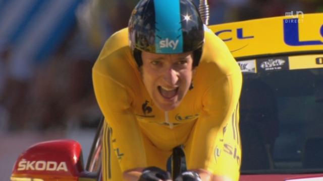 9ème étape (Arc-et-Senans - Besançon): Bradley Wiggins écrase la concurrence avec 37 secondes d'avance sur son coéquipier Froome dans ce contre-la-montre. Cancellara termine à la 3e place.