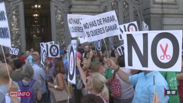 Espagne: les syndicats ont appelé jeudi soir à protester dans plus de septante villes contre les nouvelles mesures d'austérité