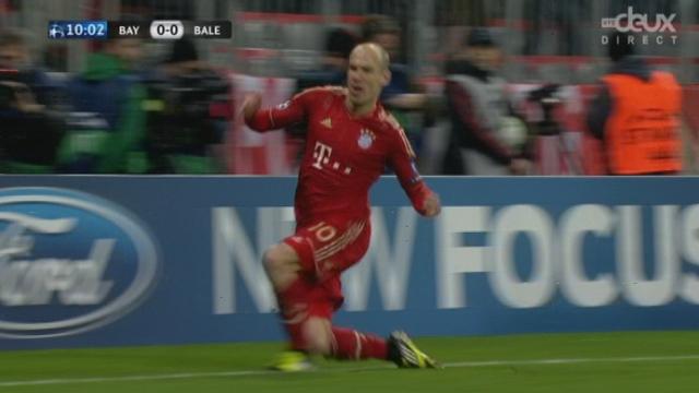 (1/8 de finale, retour): le Bayern ouvre le score par robben (10e/1-0)