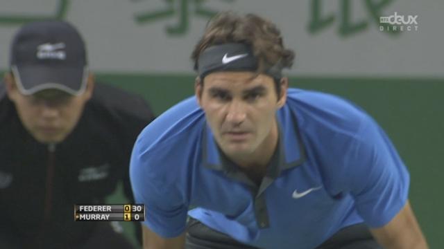 Demi-finale. Roger Federer (SUI) - Andy Murray (GBR). Le Suisse concède le break d'entrée de partie! Mais Federer réagit