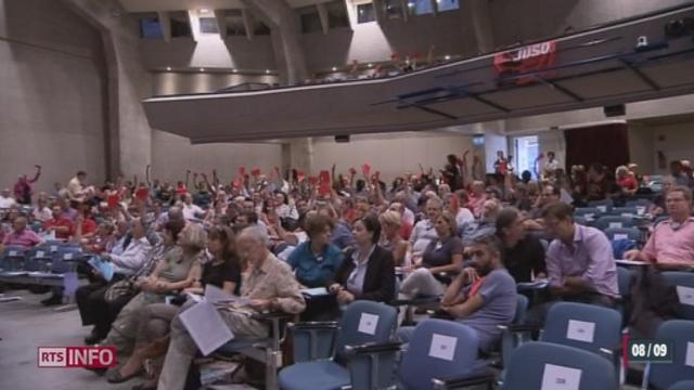 Assemblée des délégués du Parti socialiste suisse à Lugano (TI): les socialistes acceptent d'entrer en matière sur la politique migratoire