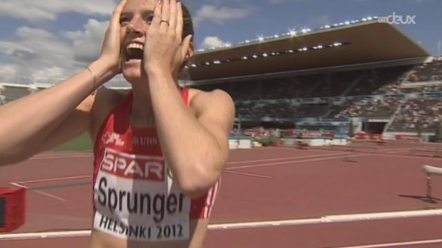 200m: Léa Sprunger a réussi une limite A qualificative pour le 200m des JO de Londres lors des séries.