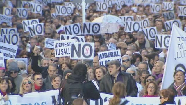 Une marée blanche dans les rues de Madrid