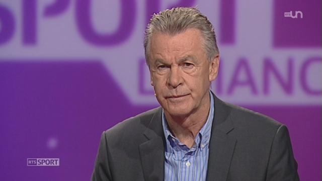 Football: interview d'Ottmar Hitzfeld, sélectionneur de l'équipe de Suisse