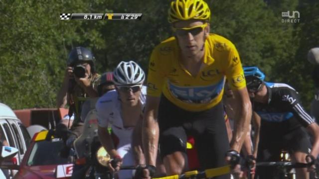 11ème étape (Albertville - La Toussuire): Attaque saignante de Nibali à 10km de l'arrivée. Wiggins obligé de répondre.