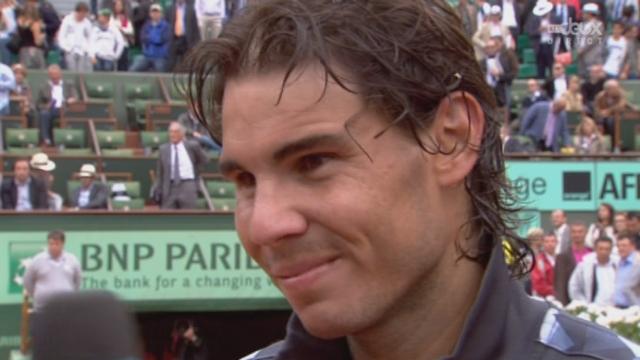 ¼ : Nadal-Almagro. Interview de Rafael Nadal qui accède aux-demi-finales.