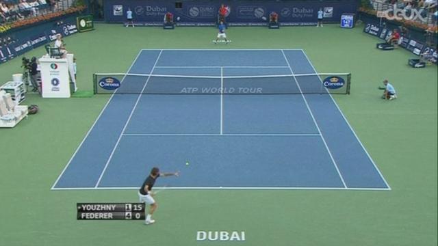 Tennis / Tournoi de Dubaï (1/4): Roger Federer se qualifie pour les demi-finales face à Mikhail Youzhny en deux sets (6/3, 6/4)