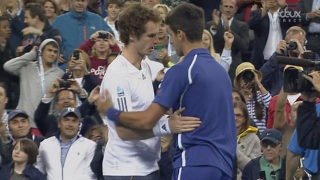 Finale masculine. David Murray (GBR) - Novak Djokovic (SRB). 5e manche: à 5-2, Murray sert pour le gain de son premier tournoi du Grand Chelem