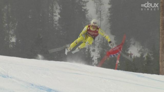 Kvitfjell (NOR): Kjetil Jansrud NOR) et Erik Guay (CAN) se placent en tête avec les dossards 12 et 13