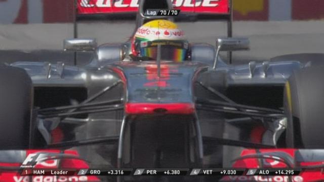 Hamilton remporte son 1er GP de la saison et Grosjean signe une superbe 2e place. Perez termine sur la 3e marche.