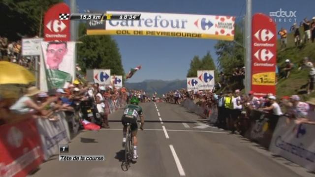 16eme étape (Pau - Bagnères-de-Luchon, 197km). Et de 4 pour Voeckler! Le Français s'empare du maillot à pois.