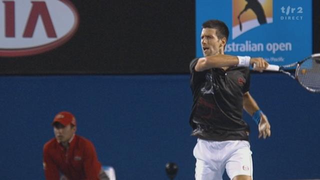 Tennis / Open d'Australie (finale messieurs): Novak Djokovic (SRB) - Rafael Nadal (ESP). 2E manche. Le Serbe va réaliser le break pour mener 3-1