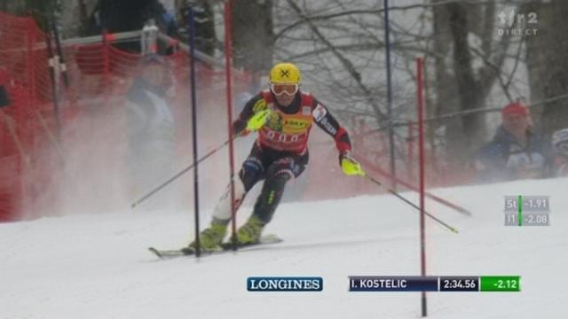 Ski alpin / Super combiné messieurs (slalom): En s'imposant ce matin, Ivica Kostelic remporte le globe de la disciplineet confirme sa position de leader au général.