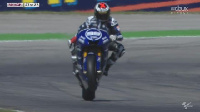 MotoGP - L'espagnol Jorge Lorenzo remporte la course du GP à St-Marin, devant Valentino Rossi et Alvaro Bautista.