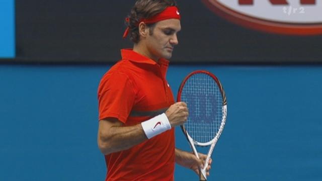 Tennis / Open d'Australie (3e tour): Ivo Karlovic (CRO) - Roger Federer (SUI). La 1re manche se joue au tie-break