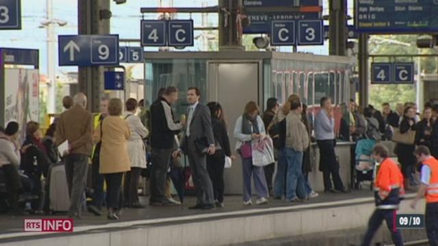 50 000 voyageurs prennent actuellement le train chaque jour entre lausanne et Genève, ils seront 100 000 à l'horizon 2030
