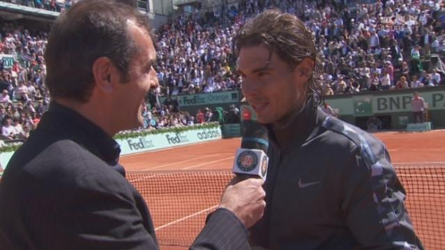 ½  : Nadal-Ferrer. Interview de Rafael Nadal qui accède facilement à la finale.