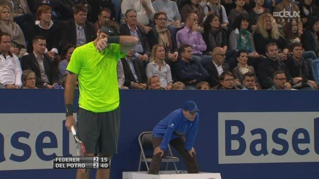 Finale - Federer - Del Potro (2-3) - Après 15 min de jeu, Federer se fait breaker.