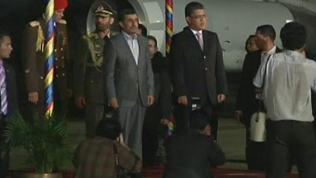 Mahmoud Ahmadinejad en visite au Venezuela