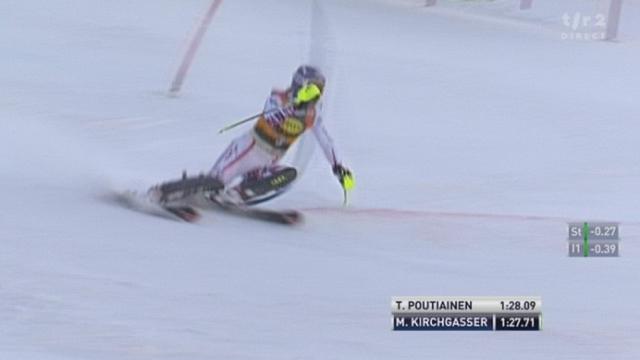 Ski alpin / slalom de Kranjska Gora (SLN): 2e manche. La décision se fait entre les 3 meilleures de la manche initiale: Taina Poutiainen (FIN), Veronika Zuzulova (TCH) et Michaela Kirchgasser (AUT)