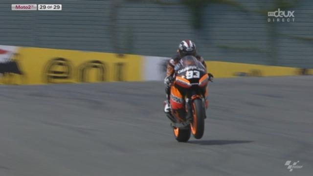 Moto2: le dernier tour. Marquez vainqueur devant Kallio. Tom Lüthi 5e, Dominique Aegerter 10e