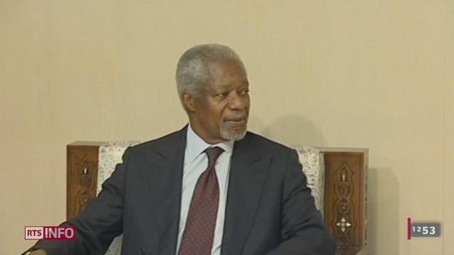 Syrie: le médiateur de l'ONU et de la Ligue arabe Kofi Annan a été reçu mardi matin par le président Bachar el-Assad