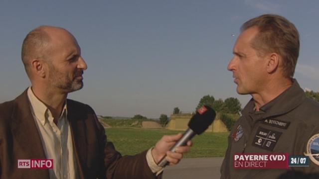 Retour de Solar Impulse à Payerne (VD): les précisions de Michel Cerutti, à Payerne