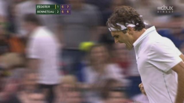 1/16, Federer - Benneteau: Quel tie-break!!! Et Federer revient à 2 sets partout de justesse.