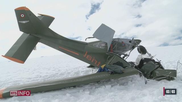 VS : samedi matin, un avion de tourisme s'est écrasé sur le glacier du Tsanfleuron, sur la commune de Savièse