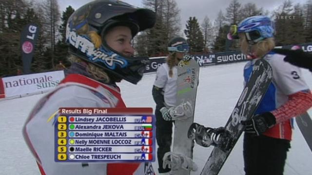 Snowboard / Veysonnaz : L’américaine Lindsey Jacobellis survole la finale dame.