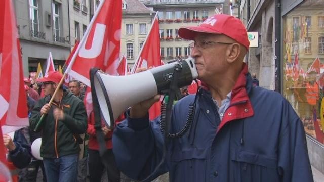 Séquences choisies -  Les syndicats manifestent à Berne