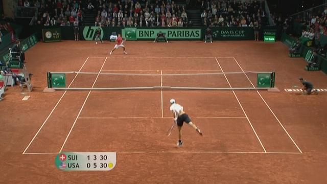 Coupe Davis, 2e match, Federer - Isner: Baisse de régime du Suisse qui permet à Isner de recoller à 1 set partout.