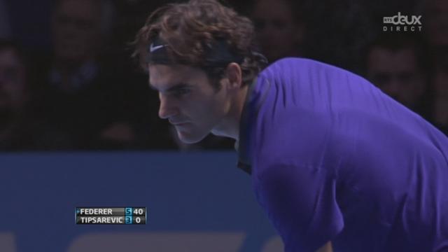 Poule B. Roger Federer (SUI/1) - Janko Tipsarevic (SRB/9). 1re manche: 6-3 pour le Suisse